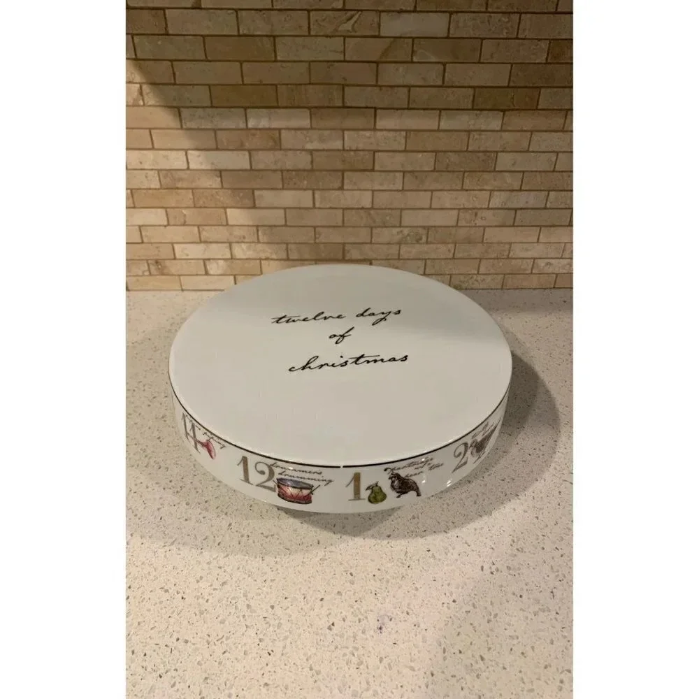 12‎ Days of Christmas Pedestal Porcelain Stand
